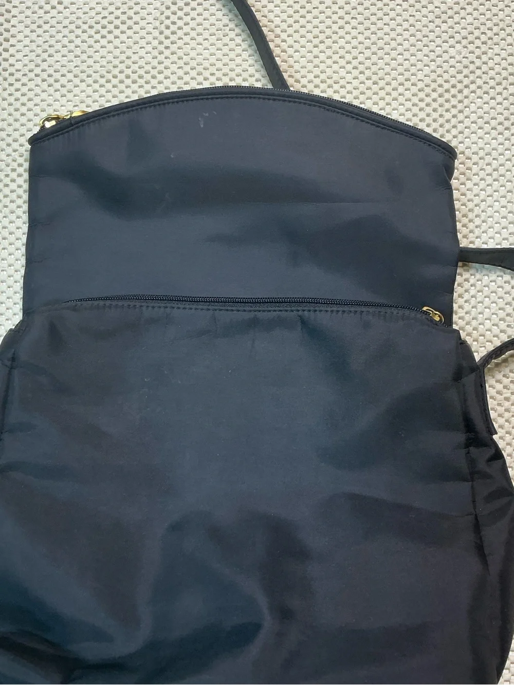 Stone Mountain Black Nylon Crossbody Organizer Purse Adjustable Strap